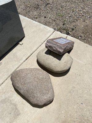 This is the magic. They take a rock and make the headstone marker on top