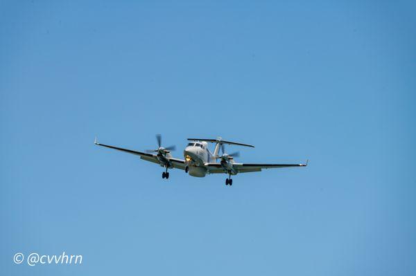 U.S. Border Patrol Beechcraft King Air Multi-role Enforcement Aircraft (MEA) on final