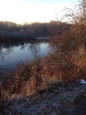 The first bits of ice are forming on Clark's Pond