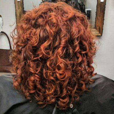 Beautiful cellophane color added as an overlay service for strength, shine and frizz control. Book your cellophane service today!