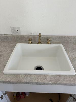 fauset and sink installation