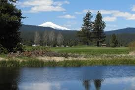 Mt. Bachelor capped in white across the beautiful Deschutes River