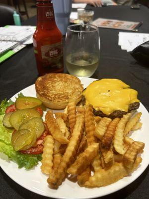 Delicious Burger and Fries