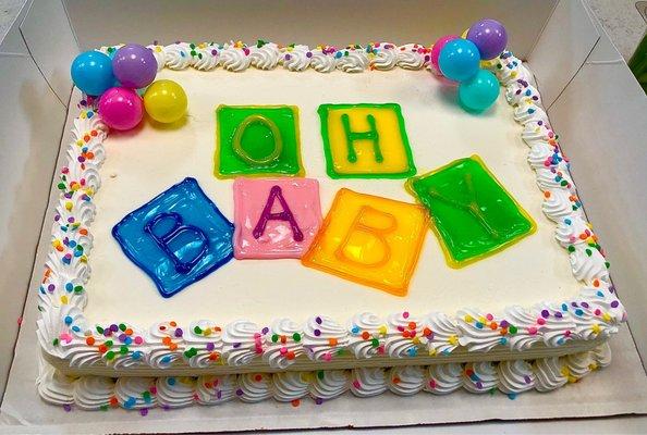 There is legit no better "cake" than a Dairy Queen ice cream cake which is not cake -- THE BEST! Happy baby to my coworker!