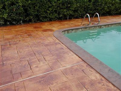 Cleaning & Sealing of Stamped Concrete around Pool