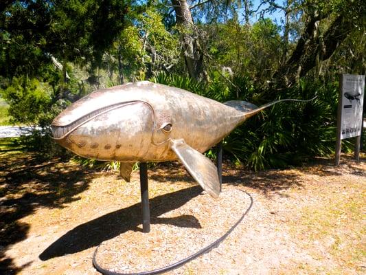 Awesome whale sculpture.