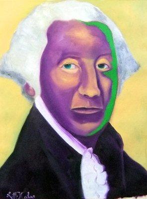 "George Washington" Oil on canvas 18" X 24" STUDIO 149 B'Klyn N.Y.  www.leonkalas.com