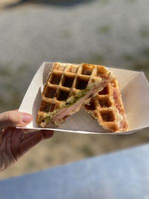 Turkey Pesto Waffle Sammy