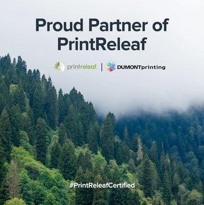 Proud partner of PrintReleaf. We provide options to offset your paper footprint thru our partner PrintReleaf