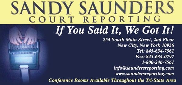 Saunders Sandy Court Reporting