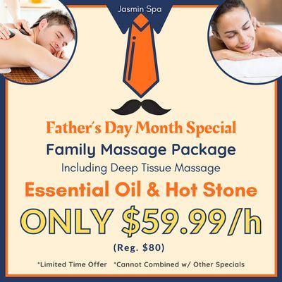 Family Massage Package ONLY $59.99/h