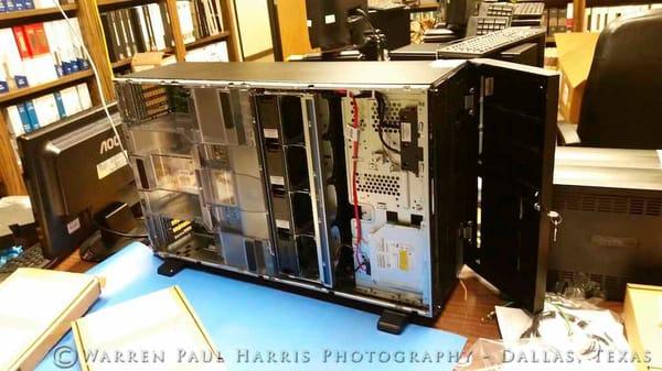 HP Server during deployment of new network in Plano, Texas 2015