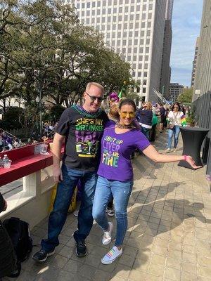 Large VIP Balcony Along Parade Route for Mardi Gras