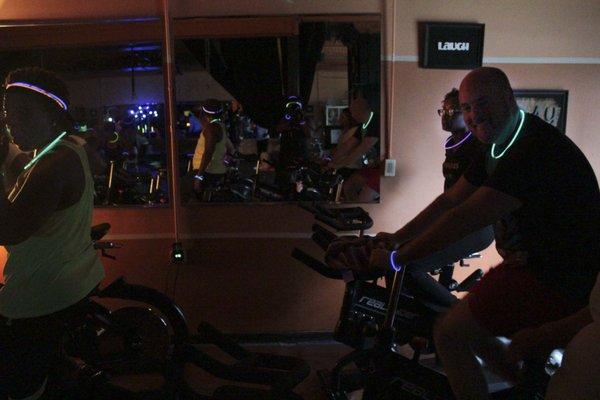 This was our full circuit fall glow workout which included RealRyder® Cycling.