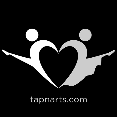 Tap 'n Arts Dance Studio "We Love Dance" logo and website address tapnarts.com