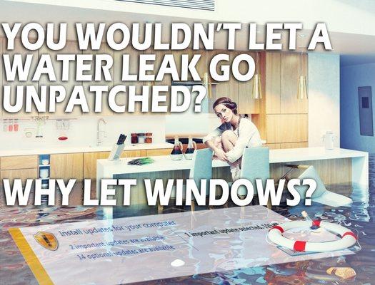 Timely windows patching dramatically improves system security and can mean the difference between being in business and out of business.