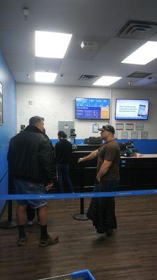 Got in line at 1018 and 1 person working poor carlos had to handle all the bitchy customers good customer service Carlos no attitude