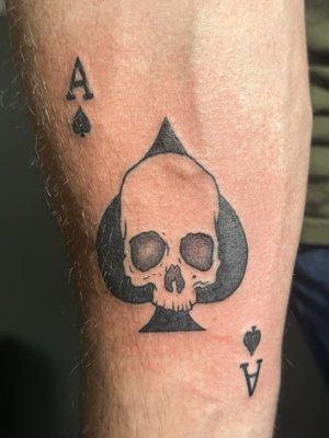 Ace of spades skull tattoo