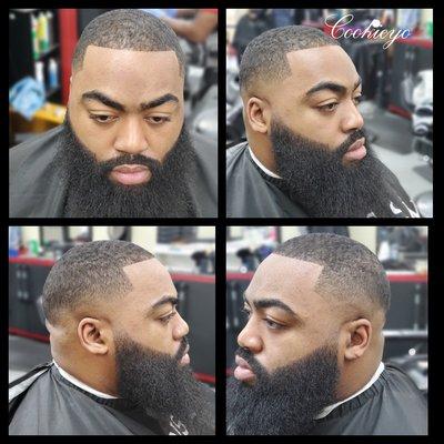 Bald Fade w/beard $60