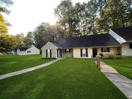 exterior of apartment homes