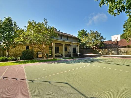 Look at the sport court on this luxury home in NW Austin! Multiple offers, sold by The Papasan Real Estate Team!