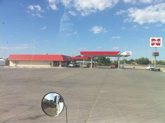 Inside a small auto/truck stop