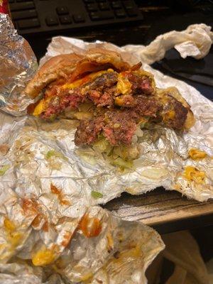 Mr Beast burger double came looking good come to find out that it's fucking undercooked I want my money back this