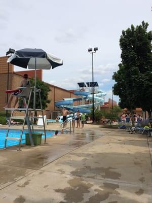 Two water slides.