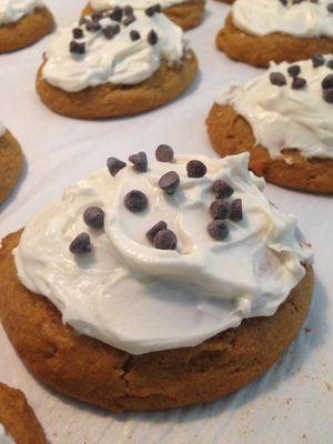 Pumpkin Spice cookies w/ cream cheeze frosting