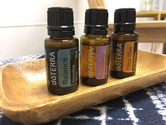 Array of doTERRA essential oils available