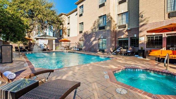 Enjoy our large outdoor pool. It is sure to be a hit for the whole family!