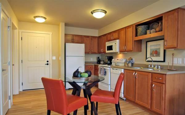 Fully equipped kitchens.