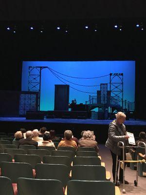 The stage for Company at KU's Crafton-Preyer Theatre.