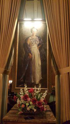 The portrait of the late Mrs. Dorothy Chandler displayed at the Founders room of the Dorothy Chandler Pavilion !