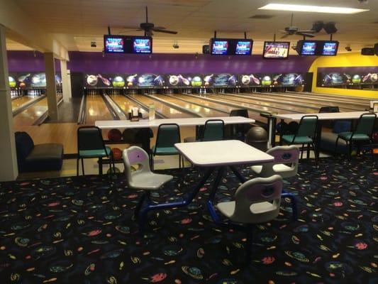 Their bowling lanes...