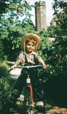 This is me on my tricycle, during the years that I attended Gesell Institute.  Yale Univ. is in background.