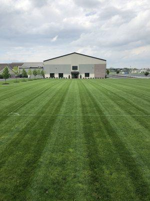 Lawn mowed at  Petra Church