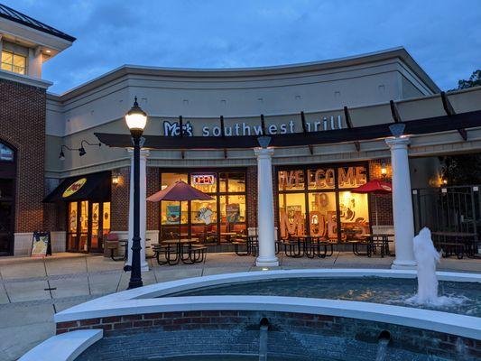 Outside Moe's Southwest Grill at Renaissance Center. I took this storefront photo on September 1, 2021. Picking up dinner.