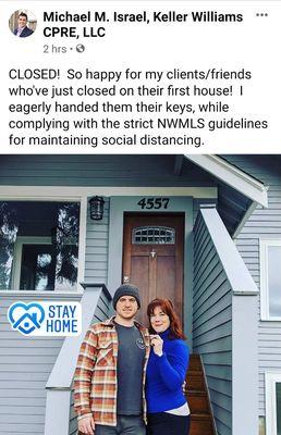 First-time home buyers and their new home!