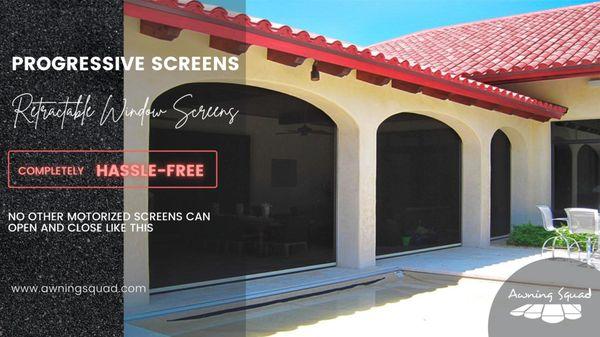 Motorized Exterior Screens / Blinds