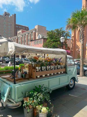 Flower truck at Saturday market