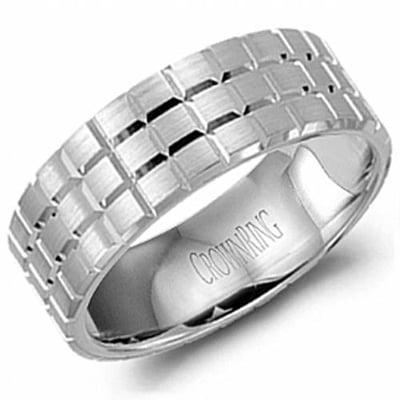 18k white gold band