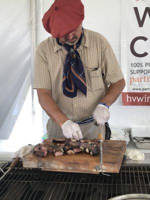 Argentine style BBQ short ribs presentation