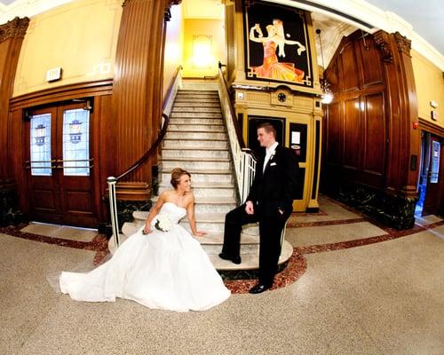 Grand marble stairway