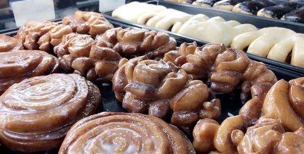 Cinnamon rolls, Pinecones, and apple spice Bearclaws!