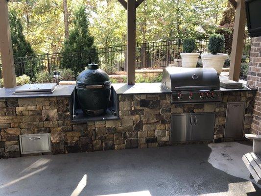 This kitchen was completed in In the Atlanta area. Item to the left is a drop in Ice chest.