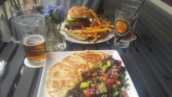 Best Quesadilla EVER! Burger was incredibly delicious, and the beer was on point! !!!