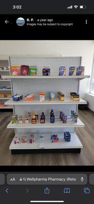 Array of over the counter medication & supplements to purchase.