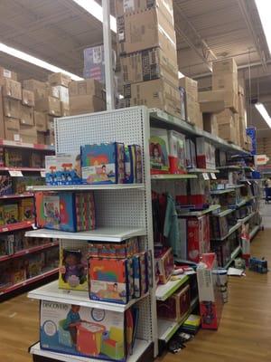 Shelfs are empty and stock is just in boxes on the top shelf. Madness!