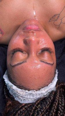 Deep, clean facial and infrared detox sauna treatment done at the same time